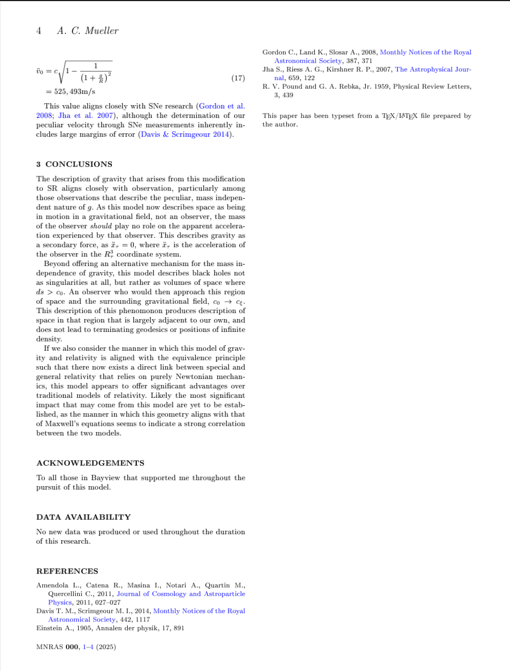 On the gravitational nature of time - page 4